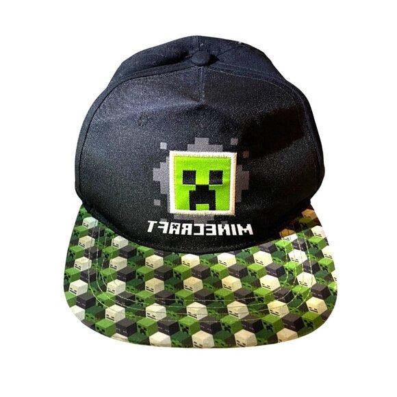 Unisex Minecraft Baseball Cap Black and Green Minecraft Logo One size Fits All - Picture 5 of 8